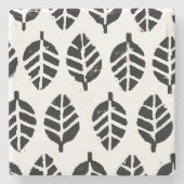 Blätter Muster Potato Druck Steinuntersetzer (Vorderseite)