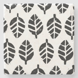 Blätter Muster Potato Druck Steinuntersetzer