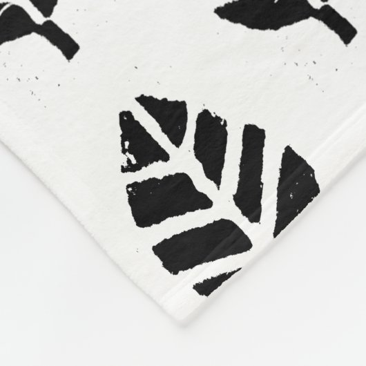 Blätter Muster Potato Print Fleece Blanket (Ecke)