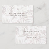 Blätter "Mute Mauve" und "White Palm" Visitenkarte (Vorne/Hinten)