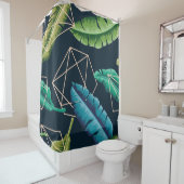 Blätter nahtlos mit abstraktem polygonal li duschvorhang (Beispiel)