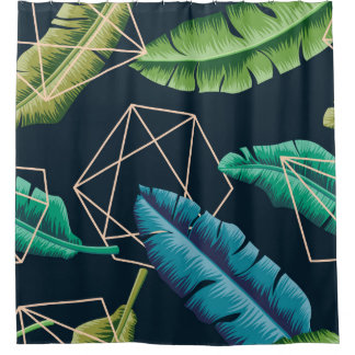 Blätter nahtlos mit abstraktem polygonal li duschvorhang