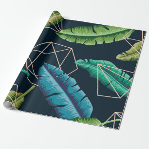 Blätter nahtlos mit abstraktem polygonal li geschenkpapier