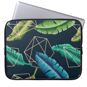 Blätter nahtlos mit abstraktem polygonal li laptopschutzhülle