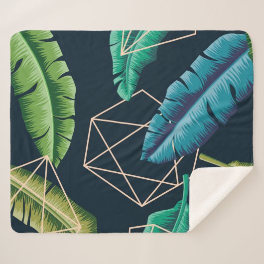 Blätter nahtlos mit abstraktem polygonal li sherpadecke (Vorderseite (Horizontal))