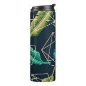 Blätter nahtlos mit abstraktem polygonal li thermosbecher (Nach links gedreht)