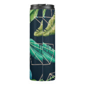 Blätter nahtlos mit abstraktem polygonal li thermosbecher (Rückseite)