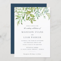 Blätter Navy Wedding