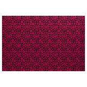 Blätter - Neon Red auf Black Stoff (Yard (91,4 cm))