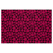Blätter - Neon Red auf Black Stoff (Fat Quarter (45,7 x 55,9 cm))