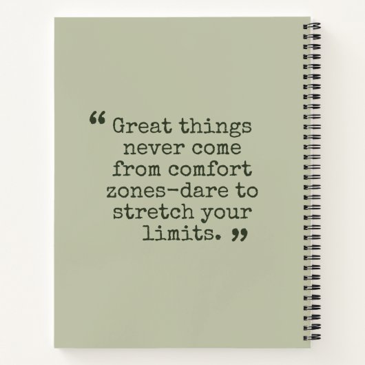 Blätter-Notebook mit Motivierend Angebot Notizblock (Rückseite)