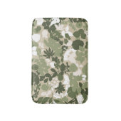 Blätter Olive Green Beige Weiß Badematte (Vorderseite Vertikal)