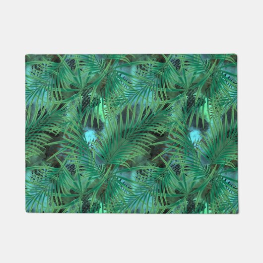 Blätter, Palme Fußmatte (Vorderseite)