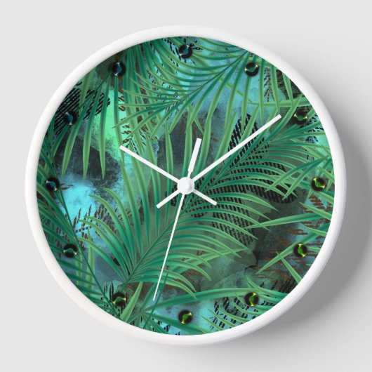 Blätter, Palmenuhr Uhr (Vorderseite)