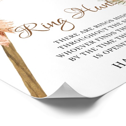 Blätter Pampas Gras Orchideenjagd Poster (Ecke)