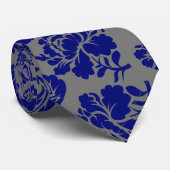 Blätter pattern.13.bw Gray BG Krawatte (Gerollt)