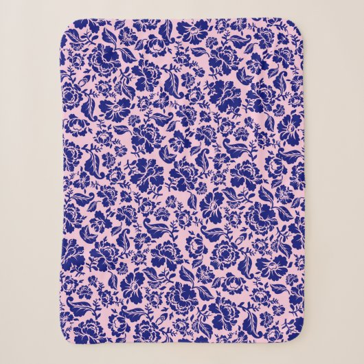 Blätter pattern.13.bw Lpink BG Fleece Blanket Sherpadecke (Vorderseite)