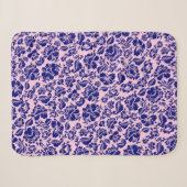 Blätter pattern.13.bw Lpink BG Fleece Blanket Sherpadecke (Vorderseite (Horizontal))