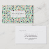 Blätter Pattern Friseur Salon Stylist Ernennung Terminkarte (Vorne/Hinten)