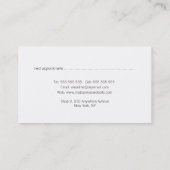 Blätter Pattern Friseur Salon Stylist Ernennung Terminkarte (Rückseite)