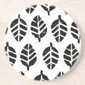 Blätter Pattern Potato Druck Sandstone Getränkeuntersetzer (Vorne)