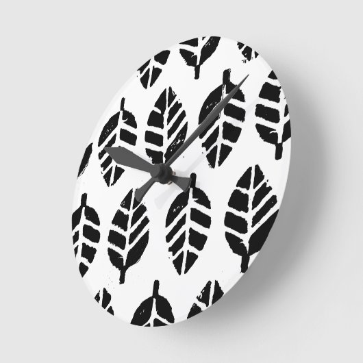 Blätter Pattern Potato Druckwand Uhr (Winkel)
