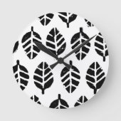 Blätter Pattern Potato Druckwand Uhr (Vorderseite)