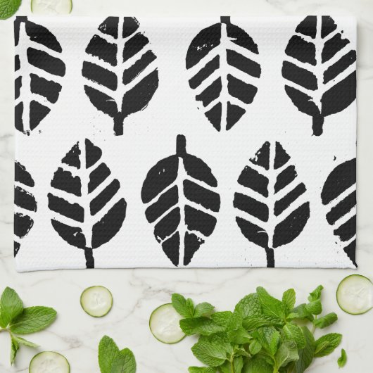 Blätter Pattern Potato Print Kitchen Handtücher (Gefaltet)