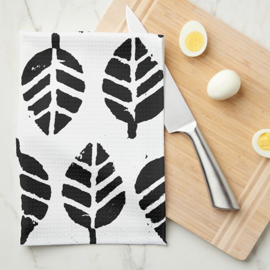 Blätter Pattern Potato Print Kitchen Handtücher (Viertel Falte)
