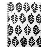 Blätter Pattern Potato Print Spiral Foto Notebook Notizblock (Vorderseite)