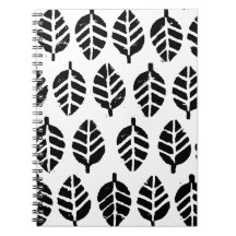Blätter Pattern Potato Print Spiral Foto Notebook