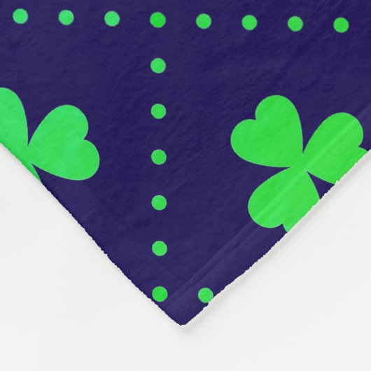 Blätter Pattern St. Patrick's Day-23223 Fleecedecke (Ecke)