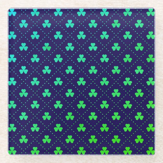 Blätter Pattern St. Patrick's Day-23223 Glasuntersetzer (Vorderseite)