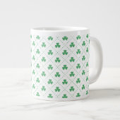 Blätter Pattern St. Patrick's Day-23223 Jumbo-Tasse (Vorderseite Rechts)