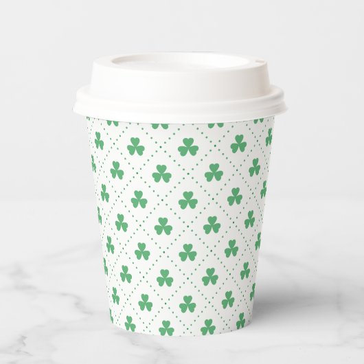 Blätter Pattern St. Patrick's Day-23223 Pappbecher (Vorderseite)