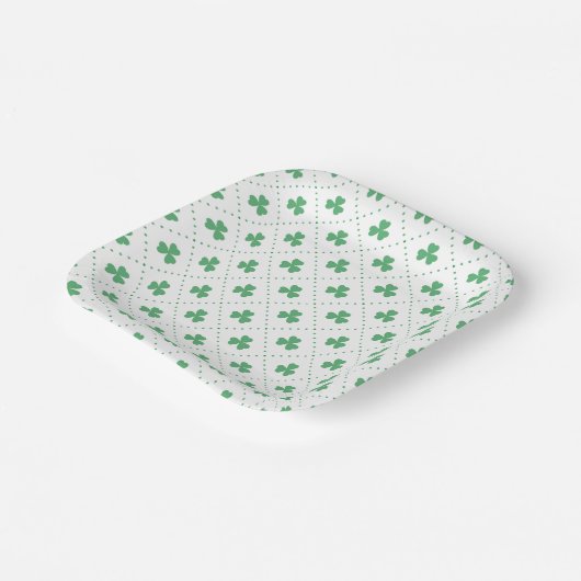 Blätter Pattern St. Patrick's Day-23223 Pappteller (Gewinkelt)