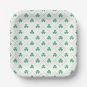 Blätter Pattern St. Patrick's Day-23223 Pappteller (Vorderseite)