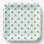 Blätter Pattern St. Patrick's Day-23223 Pappteller (Vorderseite)
