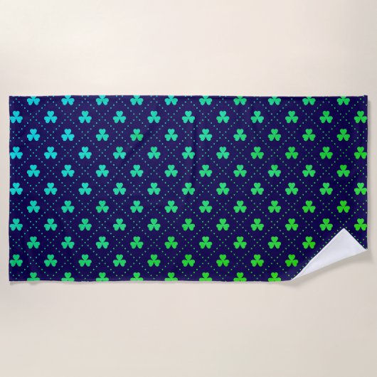 Blätter Pattern St. Patrick's Day-23223 Strandtuch (Vorderseite)