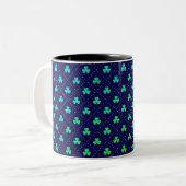 Blätter Pattern St. Patrick's Day-23223 Zweifarbige Tasse (Vorderseite Links)