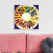 Blätter Pearl Modern Art Canvas Print Leinwanddruck (Insitu (Wohnzimmer))