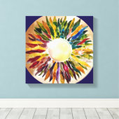 Blätter Pearl Modern Art Canvas Print Leinwanddruck (Insitu (Holzboden))