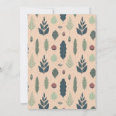 Blätter & Pilze | Rustic Fall Baby Dusche Einladung (Rückseite)