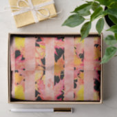 Blätter "PINK ORANGE YELLOW AUTUMN FALL STRIPES" Seidenpapier (Geschenk)