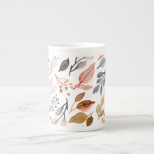 Blätter Porzellantasse (Vorderseite)