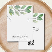 Blätter QR-Code-Netzwerkkarte für Wasserfarben