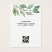 Blätter QR-Code-Netzwerkkarte für Wasserfarben (Rückseite)