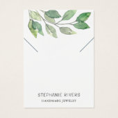 Blätter QR-Code-Netzwerkkarte für Wasserfarben (Vorderseite)