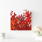 BLÄTTER QUADRATISCHE WANDUHR (Zuhause)