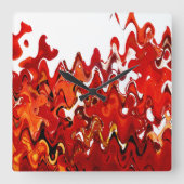 BLÄTTER QUADRATISCHE WANDUHR (Vorderseite)